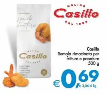 Casillo Semola rimocinata per fritture e panature 500 g