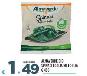 Deco Supermercati Almaverde Bio Spinaci Foglia Su Foglia 450 g offerta