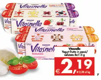 Deco Maxistore Vitasnella Yogurt frutta in pezzi vellutato 8 x 115 g offerta