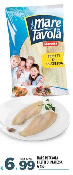 Deco Supermercati Mare in Tavola Filetti di Platessa 450 g offerta