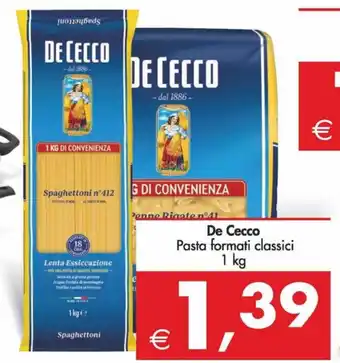Deco Maxistore De Cecco Pasta formati classici 1 kg offerta