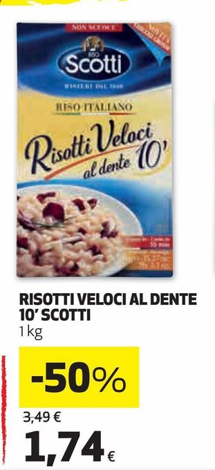 Ipercoop Risotti veloci al dente 10' scotti offerta