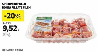 Coop Spiedini di pollo bonta filzate fileni offerta