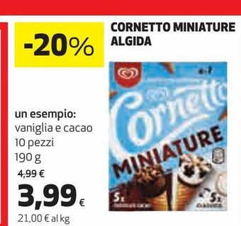Ipercoop Cornetto miniature algida offerta