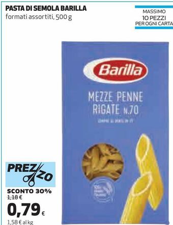 Coop Pasta di semola barilla offerta