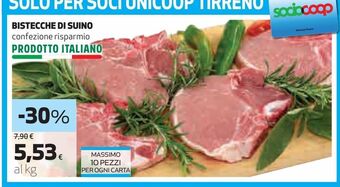 Ipercoop Bistecche di suino offerta
