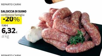 Coop Salsiccia di suino offerta
