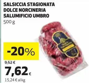 Coop Salsiccia stagionata dolce norcineria salumificio umbro offerta