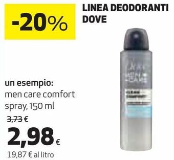 Coop Linea deodoranti dove offerta