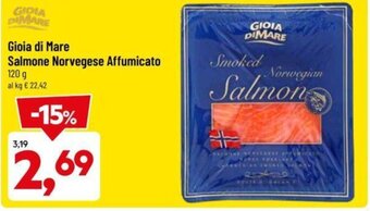 DPiù Gioia di Mare Salmone Norvegese Affumicato 120 g offerta