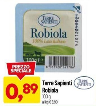 DPiù Terre Sapienti Robiola 100 g offerta