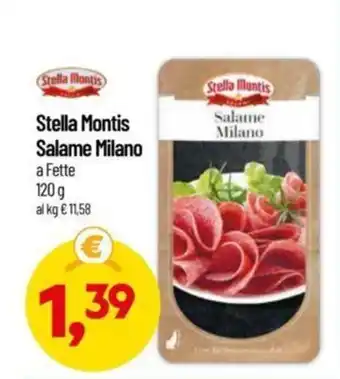 DPiù Stella Montis Salame Milano a Fette 120 g offerta