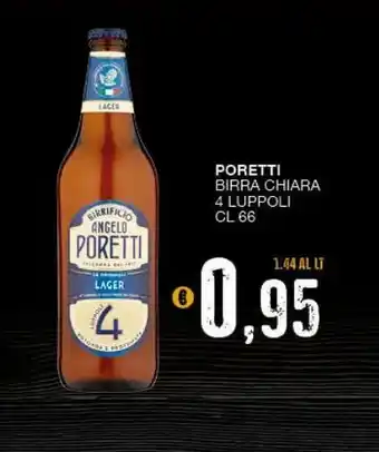 SeBón Supermercati Birra chiara 4 luppoli poretti cl 66 offerta
