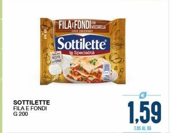 SeBón Supermercati Sottilette fila e fondi g 200 offerta
