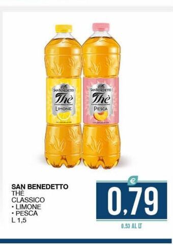 SeBón Supermercati San benedetto the classico limone / pesca l 1.5 offerta