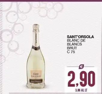 SeBón Supermercati Sant'orsola blanc de blancs civèe brut cl 75 offerta