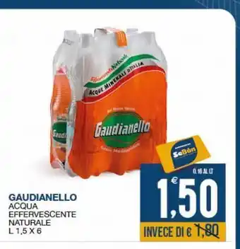 SeBón Supermercati Gaudianello acqua effervescente naturale l 1.5 x6 offerta