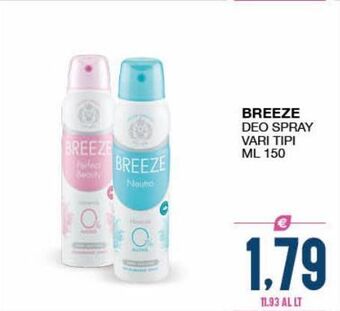 SeBón Supermercati Breeze deo spray vari tipi ml 150 offerta