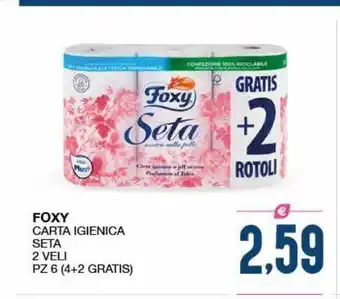 SeBón Supermercati Carta igienica foxy seta 2 veli pz 6 offerta