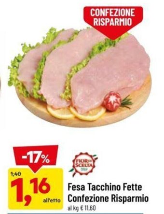 DPiù Fior di Scelta Fesa Tacchino Fette Confezione Risparmio offerta