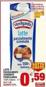 Iperal Sterilgarda Latte Parzialmente Scremato 1000 G(ml) offerta