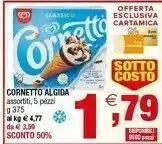 Iperal Algida Cornetto Nocciola 375 G(ml) offerta
