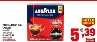 Iperal Lavazza Caffé A Modo Mio offerta