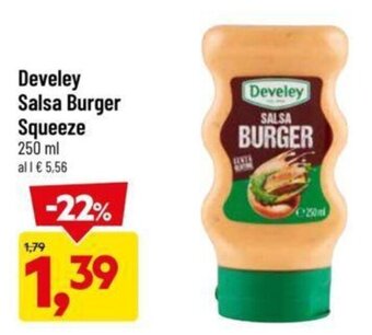 DPiù Develey Salsa Burger Squeeze 250 ml offerta