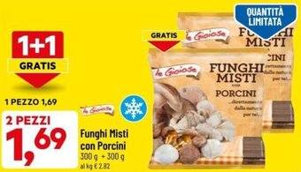 DPiù Le Gioiose Funghi Misti con Porcini 300 g + 300 g offerta