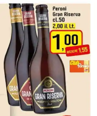 Famila Superstore Peroni Gran Riserva 50 cl. 2,000 iL Lt. offerta