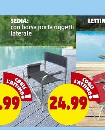 PENNY Penny Market Sedia Con Borsa Porta Oggetti Laterale offerta