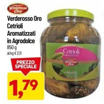 DPiù Verderosso Oro Cetrioli Aromatizzati in Agrodolce 850 g offerta
