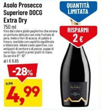 DPiù Asolo Prosecco Superiore DOCG Extra Dry 750 ml offerta