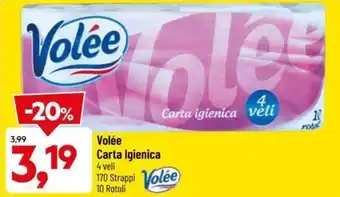 DPiù Volée Carta Igienica 10 Rotoli offerta