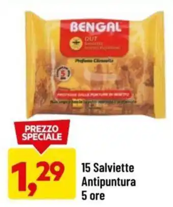 DPiù Bengal 15 Salviette Antipuntura 5 ore offerta