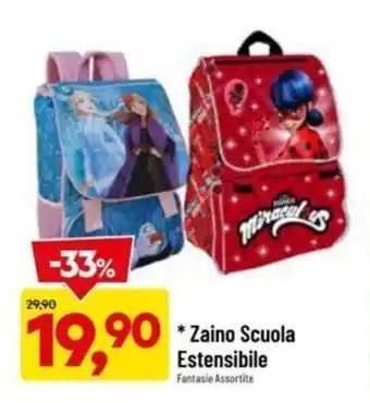 DPiù Zaino Scuola Estensibile offerta
