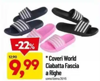 DPiù Coveri World Ciabatta Fascia a Righe offerta