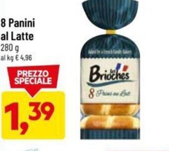 DPiù 8 Panini al Latte 280 g offerta