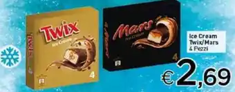 Crai Twix/Mars Ice Cream 4 Pezzi offerta