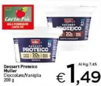 Crai Müller Dessert Proteico Cioccolato/Vaniglia 200 g offerta