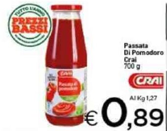 Crai Crai Passata Di Pomodoro 700 g offerta