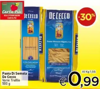 Crai De Cecco Pasta Di Semola 500 g offerta