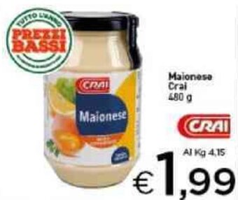 Crai Crai Maionese 480 g offerta