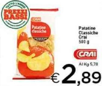 Crai Crai Patatine classiche 500 g offerta
