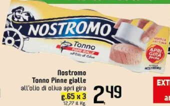 Famila Superstore Nostromo Tonno Pinne gialle all'olio di oliva apri gira g.65 x 3 offerta