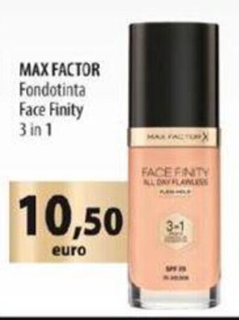 Acqua & Sapone Max Factor Fondotinta Face Finity 3 in 1 offerta