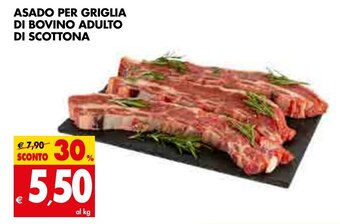 Tigros Asado per Griglia di Bovino Adulto di Scottona offerta