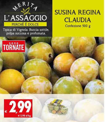 Susina Regina Claudia 500 g