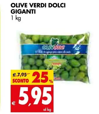 Tigros Olivone Olive Verde Dolci Giganti 1 kg offerta
