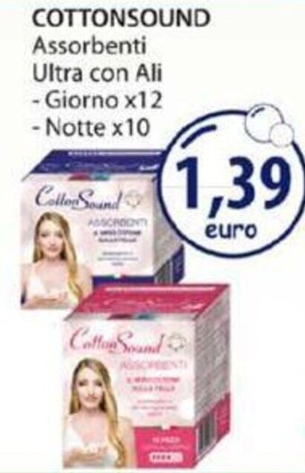 Acqua & Sapone Cotton Sound Assorbenti Ultra con Ali Giorno x12/Notte x10 offerta